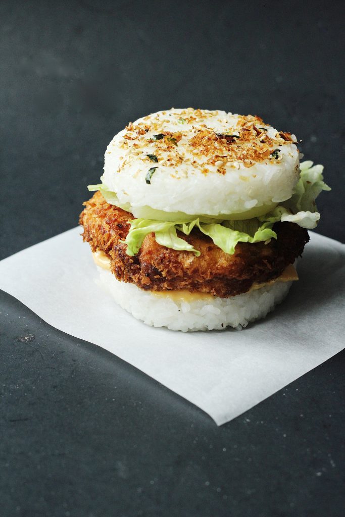 Crispy Shrimp Rice Burger Recipe 