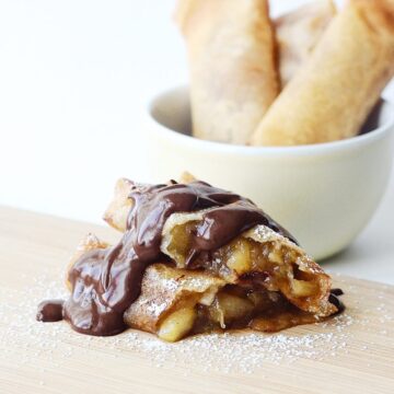 Apple Pie Spring Roll Chocolate Sauce Recipe
