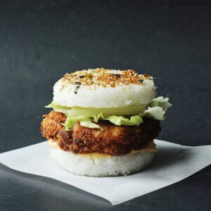 Crispy Shrimp Rice Burger Recipe