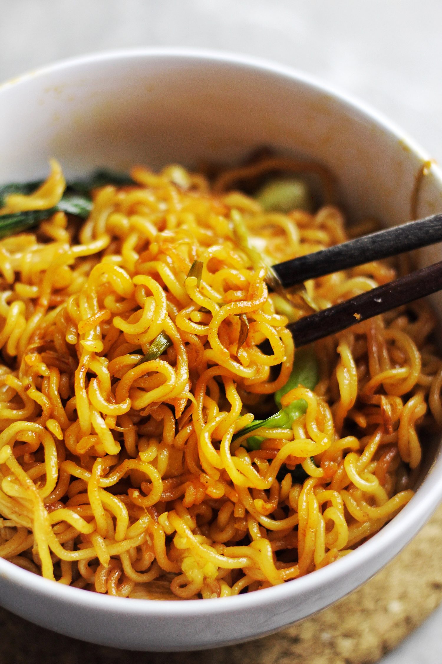 Instant Ramen Upgrade Spicy Fried Noodles