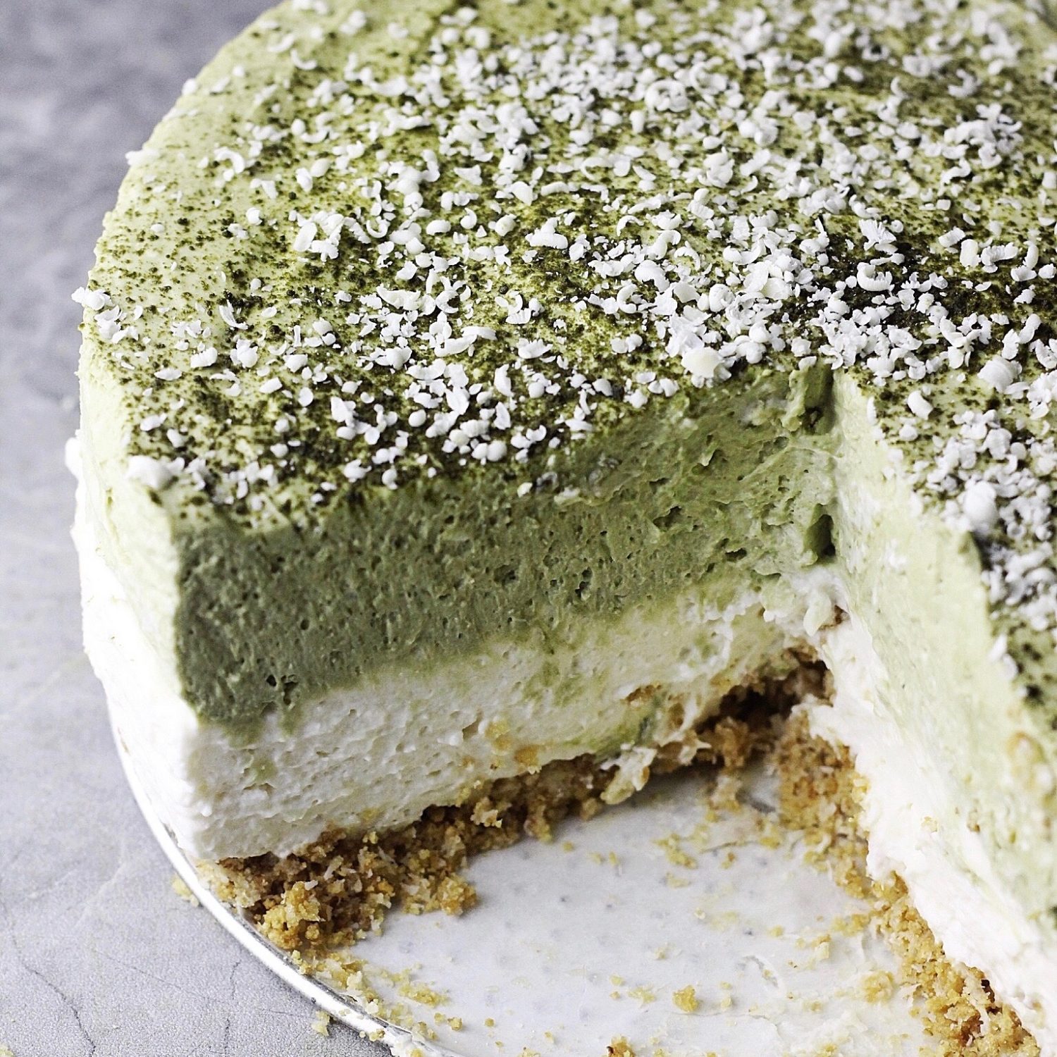 No-Bake Matcha (Green Tea) Cheesecake - Couple Eats Food