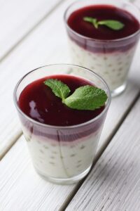 Coconut Raspberry Tapioca Pudding Recipea