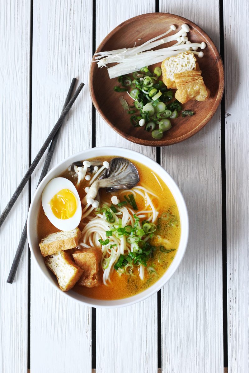 Easy Spicy Ramen with Creamy Sesame Broth