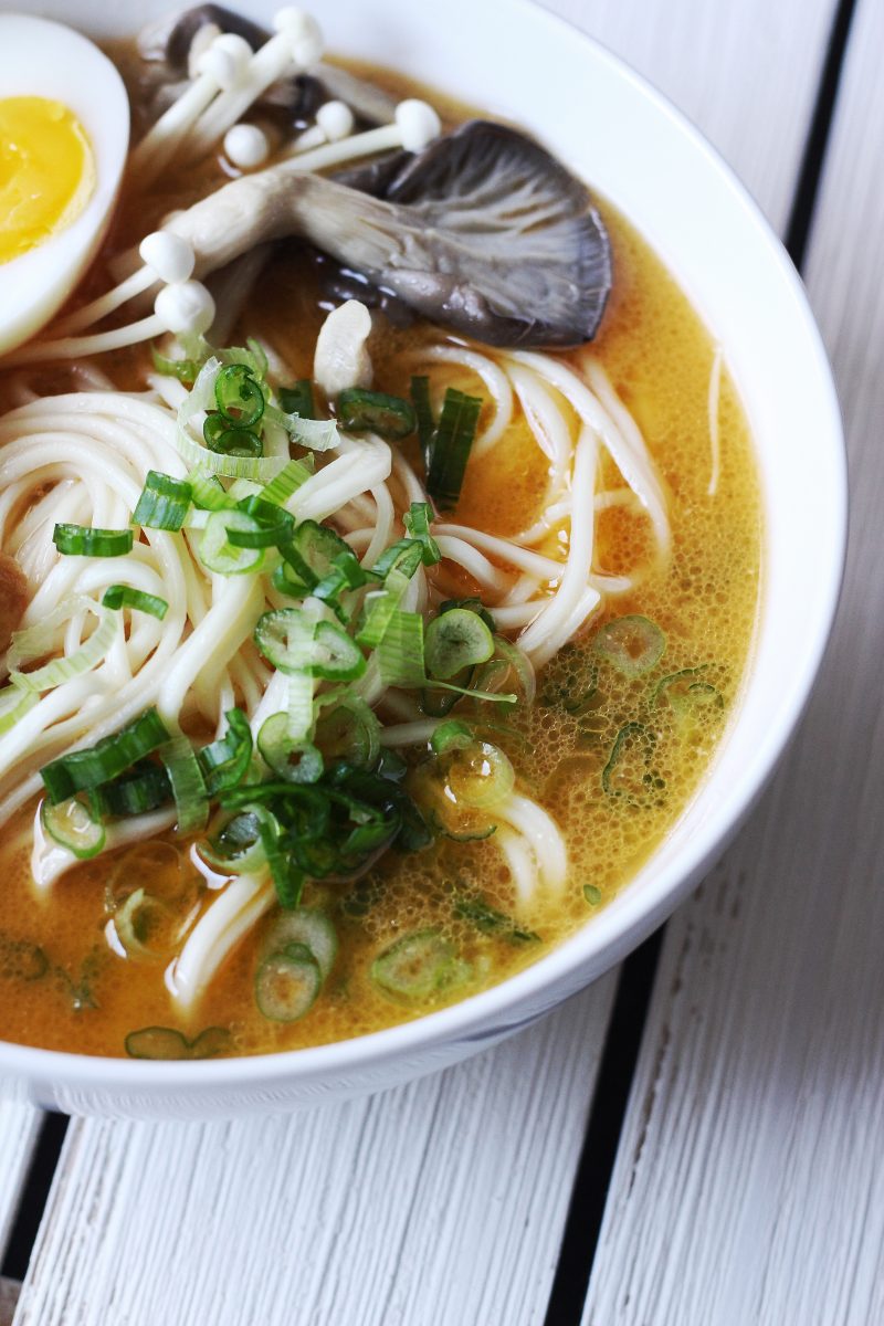 Easy Spicy Ramen with Creamy Sesame Broth