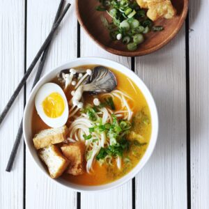 Easy Spicy Ramen with Creamy Sesame Broth