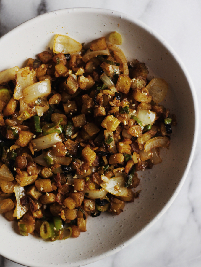 Spicy Furikake Air-Fried Potato Hash