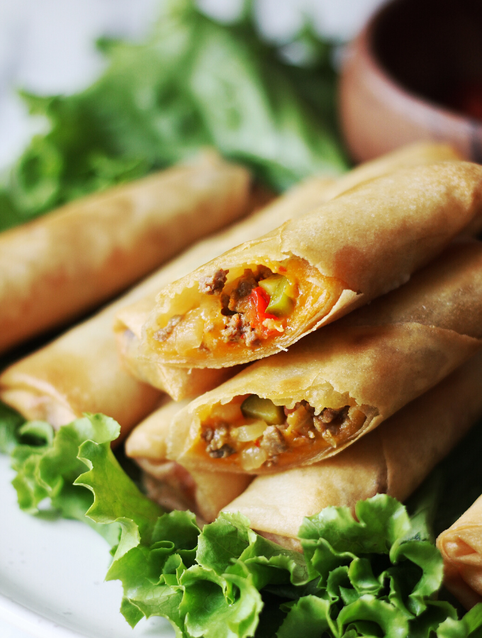 Cheeseburger Spring Rolls Recipe