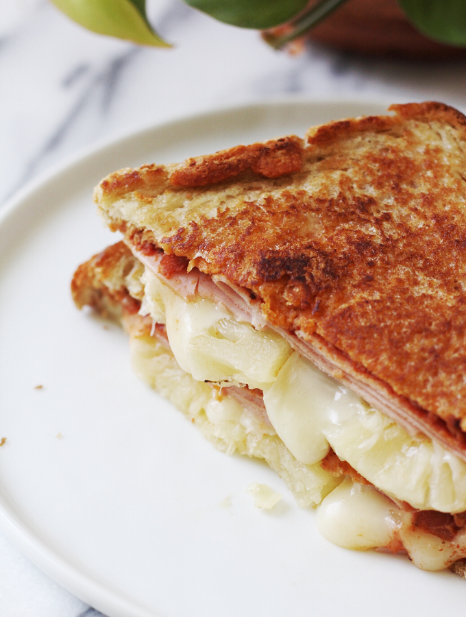 Hawaiian Style Pineapple & Ham Grilled Cheese Recipe