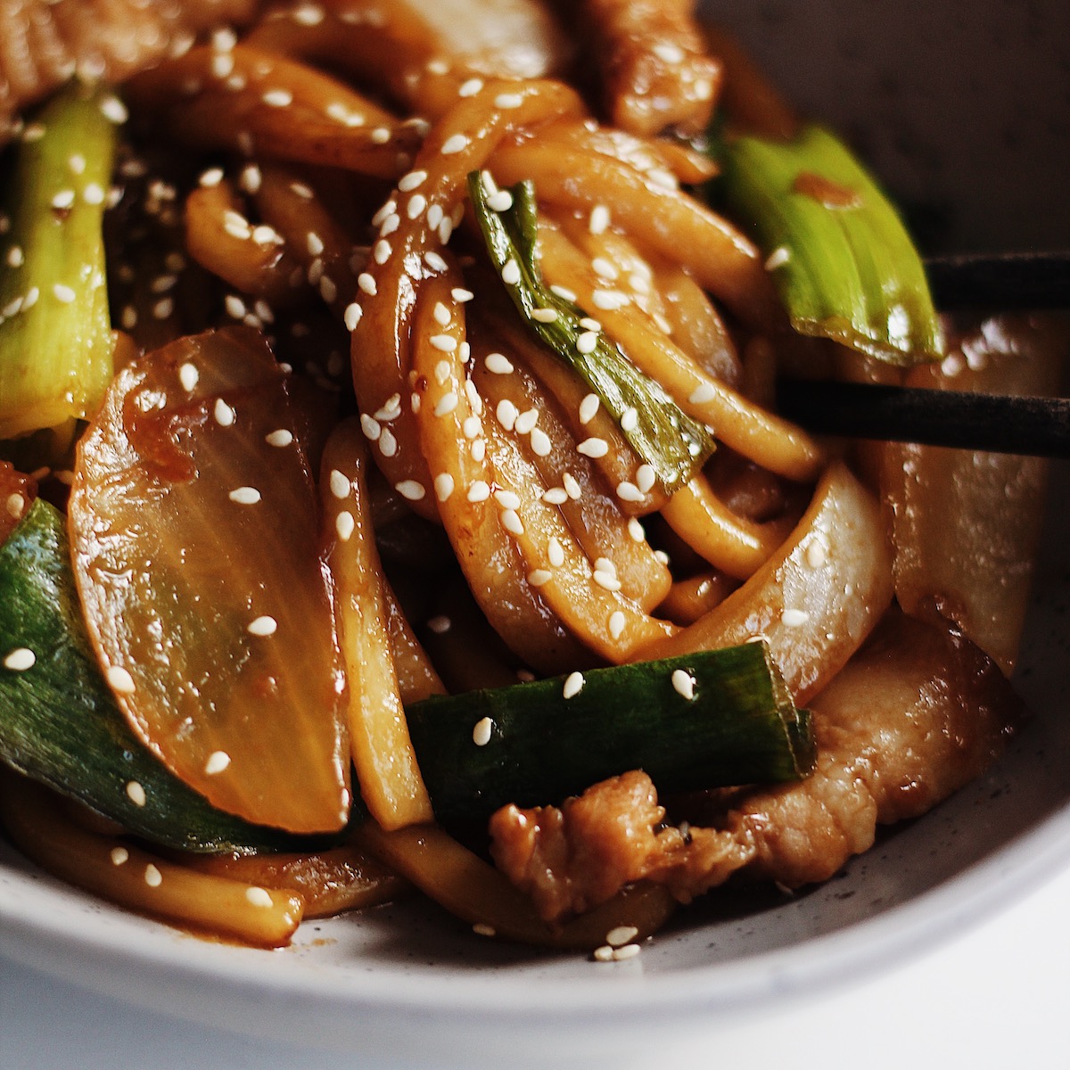 15 Minute Korean Style Udon Stir Fry - Went Here 8 This