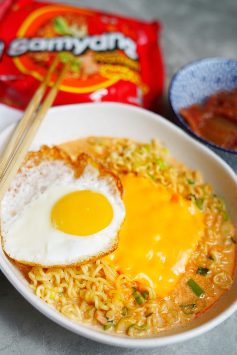 Korean Cheese Ramen Couple Eats Food